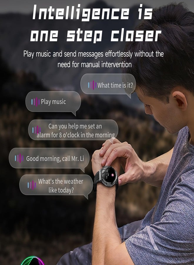 Loluka Luxury Smart Watch for Men Answer/Make Call 1.8" HD Full Touch Screen with Multiple Sports Modes Sleep Monitor Stainless Steel Activity Fitness Tracker - Image 3
