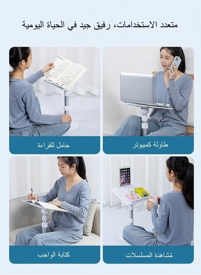 XiuWoo Floor-to-Ceiling Reading Stand, Adjustable Lifting Tablet Stand, Book Stand, for Reading on Bed Sofa Floor Desk Multi Heights Angles Bookstands - Image 2