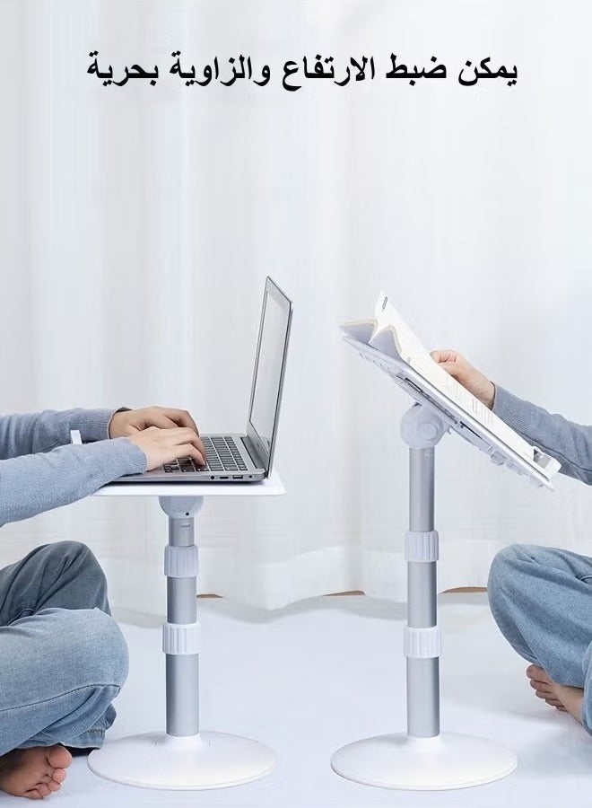 XiuWoo Floor-to-Ceiling Reading Stand, Adjustable Lifting Tablet Stand, Book Stand, for Reading on Bed Sofa Floor Desk Multi Heights Angles Bookstands - Image 3