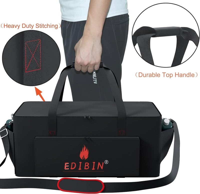 EDIBIN Grill Carry Bag for Megamaster 2-Burner Tabletop Grill,Grill Cover for Megamaster 2-Burner Propane Outdoor Tabletop Grill - Image 3