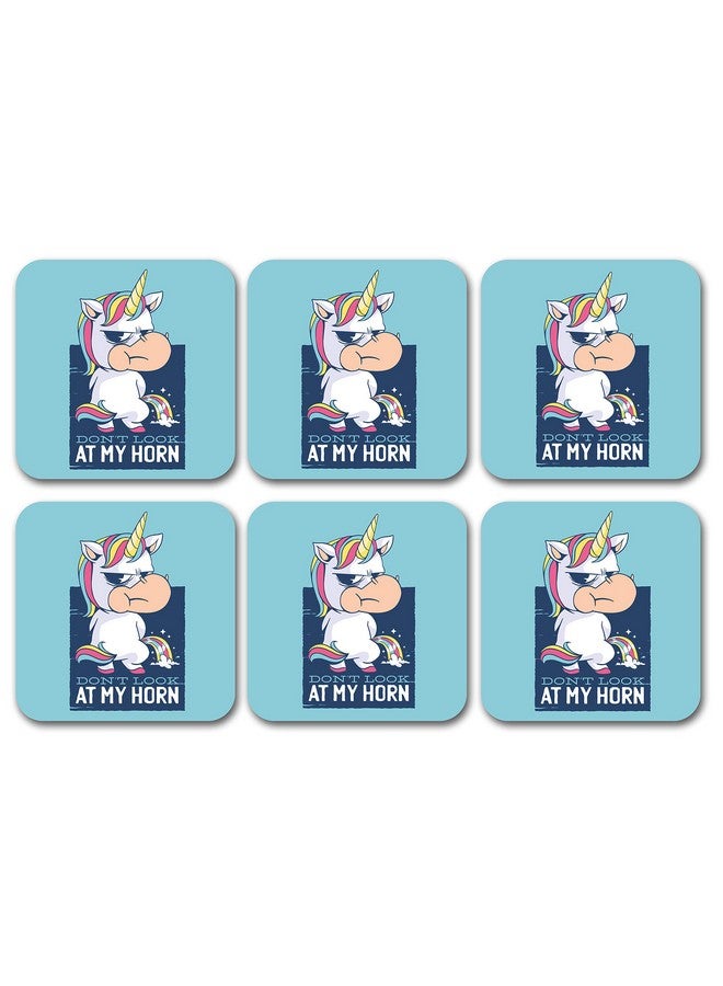 Tinywalk Dog Coaster Wooden Printed Coaster Square (3.5X3.5) inch Set of 6 Pieces - Image 1