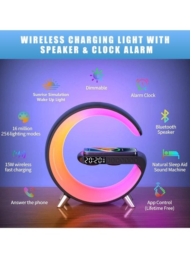 Multifunctional Smart Bluetooth Speaker Night Light with Wireless Charging - Image 3