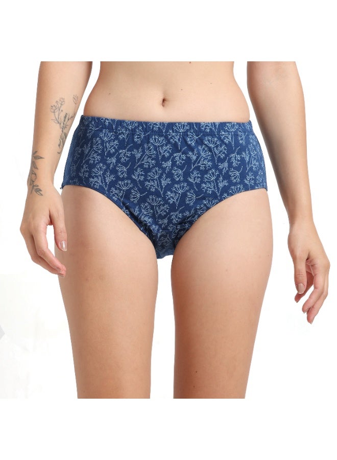 DUJE Women’s Printed Panties (3-Pack Combo 2 – Green, Black & Blue) | 95% Cotton 5% Spandex | Stretchable, Breathable, Sweat-Absorbing, Anti-Bacterial & Odour-Free Innerwear - Image 4