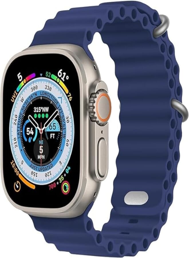 Silicone Sport Band Compatible with T800 Ultra - Navy