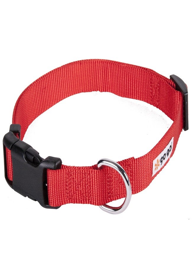 جوجو طوق حيوانات أليفة مريح من النايلون قابل للتعديل مقاس 1 بوصة من GOGO Pet Products، كبير، أحمر - Image 2