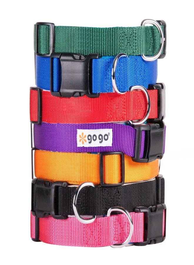 جوجو طوق حيوانات أليفة مريح من النايلون قابل للتعديل مقاس 1 بوصة من GOGO Pet Products، كبير، أحمر - Image 1