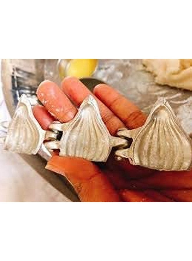 FlowAura Aluminum Modak Moulds, Size: 5 cm | (Silver, Medium) - Image 2