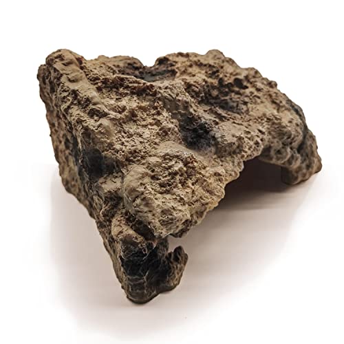 LUCOSIU Reptile Simulation Rock Cave Hideouts Terrarium Habitat Décor Bearded Dragon Hideout for Turtles Lizards Snakes Crab (Medium) - Image 1