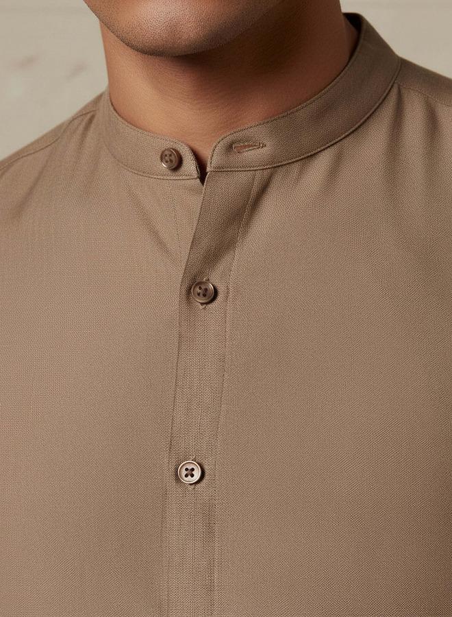 Splash FAV Men Regular Fit Mandarin Collar Long Sleeve Shirt - Image 4