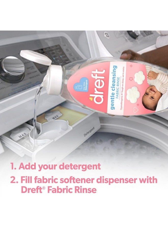 Dreft Baby Gentle Cleansing Fabric Rinse, 48 fl oz, Hypoallergenic, Dermatologist Tested on Sensitive Skin, Odor Remover - Image 3