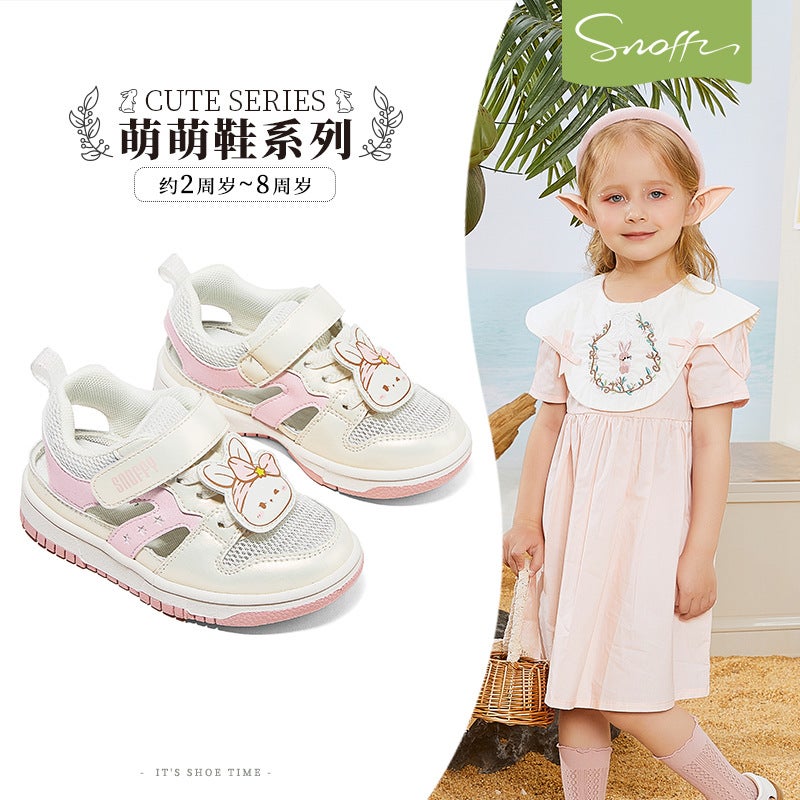 Snafi Girls Sandals 2025 Children'S Cute Shoes Cartoon Rabbit Toddler Outdoor Breathable Sneaker - Image 2