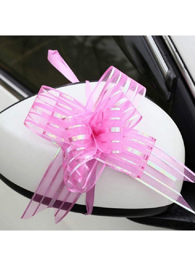 3A Featuretail Large Size Organza Pull Bow Flower Ribbon for Gift Wrap & Wedding Decoration Gift (30mm Width) (Golden Pull Ribbon, Set of 10) - Image 5