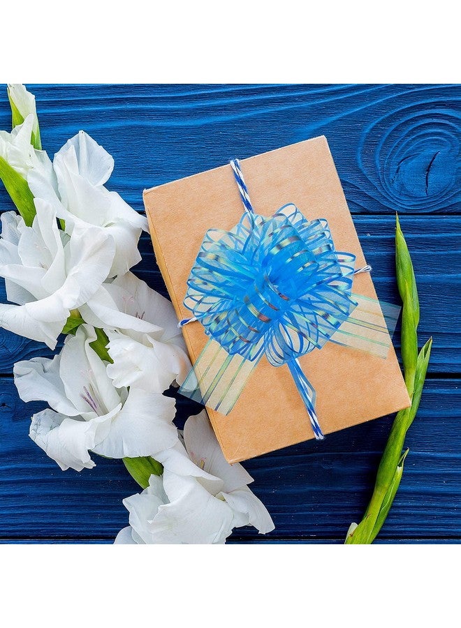 3A Featuretail Large Size Organza Pull Bow Flower Ribbon for Gift Wrap & Wedding Decoration Gift (30mm Width) (Golden Pull Ribbon, Set of 10) - Image 4