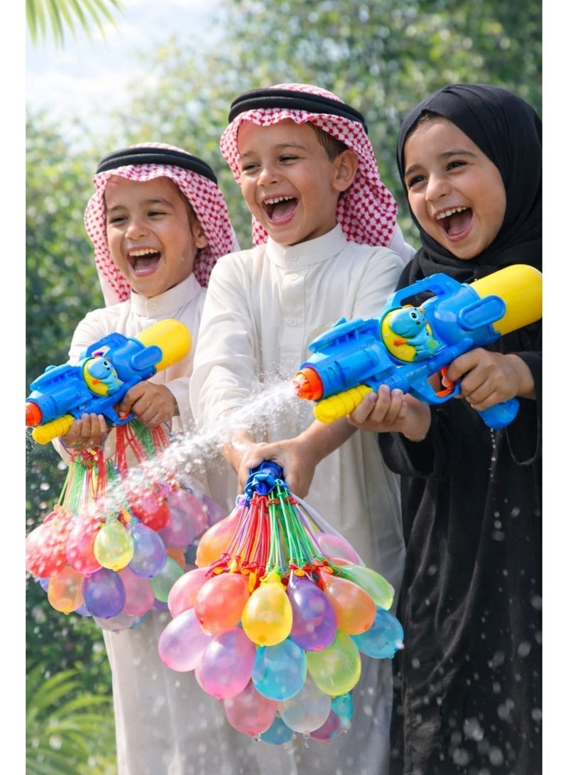 مسدس مائي مع بالونات ملونة لمتعة الأطفال الصيفية في الهواء الطلق - Image 1