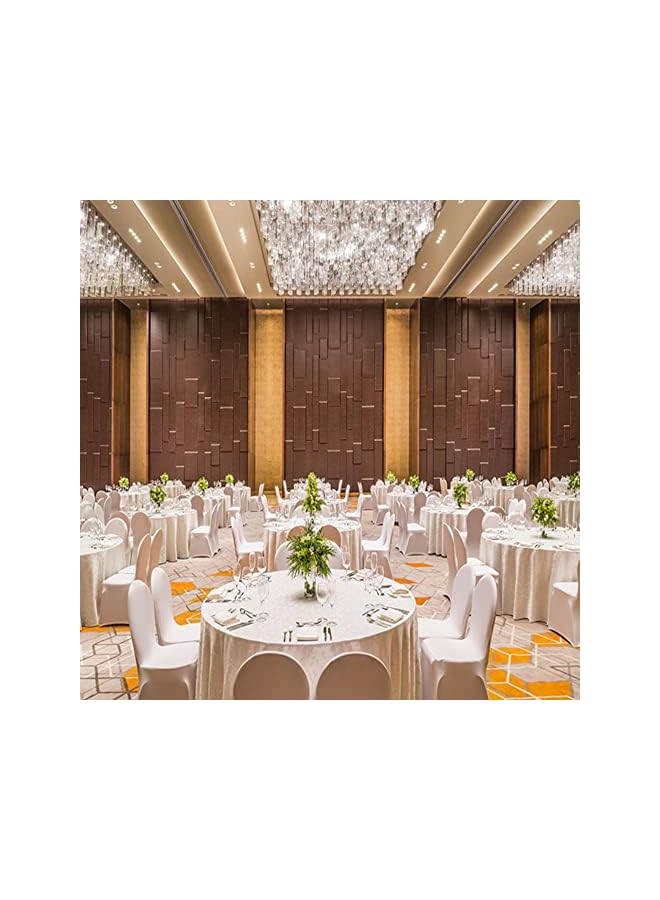 Green Tiger White Stretch Chair Cover: Dining Seat Covers Set of 10 Universal Fitted Spandex Chairs Slipcover for Christmas Wedding Party Ramadan Banquet - Image 3