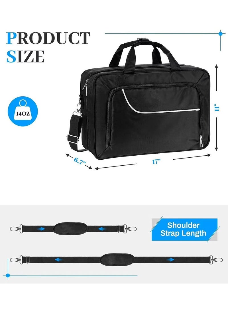 PS5 Carrying Case Shoulder Bag – Protective Travel Bag for PlayStation 5 Console, Compatible with PS5 Digital/Disc/PS5 Pro, Shockproof Anti-Scratch Water-Resistant Design, Non-Slip Bottom, Durable Zipper, Large Capacity Storage for Controllers, Game Cards, Laptop & Accessories – Portable PS5 Protective Bag, Ideal Gift - Image 2