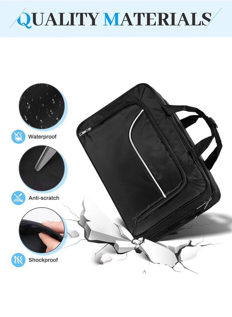 PS5 Carrying Case Shoulder Bag – Protective Travel Bag for PlayStation 5 Console, Compatible with PS5 Digital/Disc/PS5 Pro, Shockproof Anti-Scratch Water-Resistant Design, Non-Slip Bottom, Durable Zipper, Large Capacity Storage for Controllers, Game Cards, Laptop & Accessories – Portable PS5 Protective Bag, Ideal Gift - Image 3