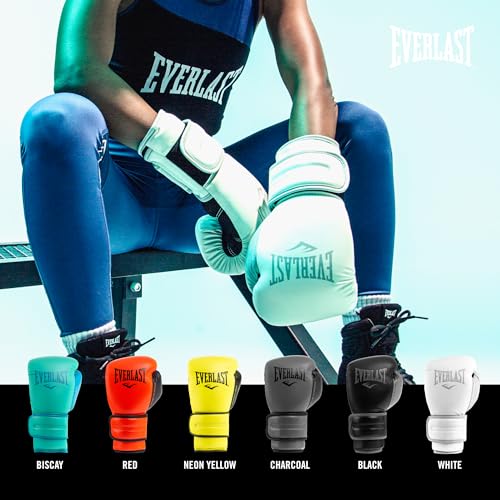 Everlast Powerlock 2 Hook & Loop Boxing Gloves | Fight Training Gloves | Hook and Loop with Durable Hand & Wrist Support | Heavy Bag & Fitness Training (White, 12 oz) - Image 5