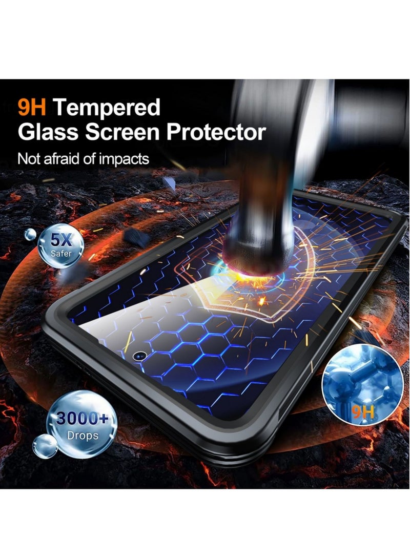 Aookay Magnetic Phone Case for Samsung Galaxy A36/A56 5G, Built-in Glass Screen, 360 Degree Full Body Shockproof Protection, Solid Bumper Shell for Samsung Galaxy A36/A56 5G (Black) - Image 4