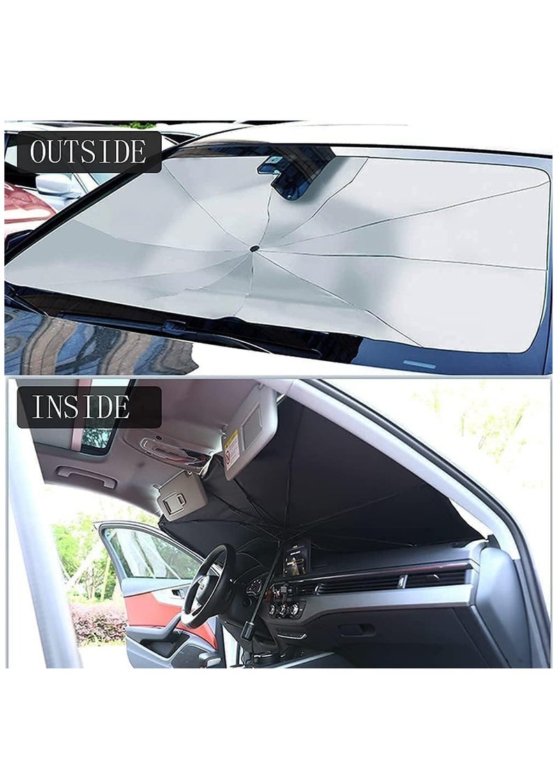 Car Windshield Sun Shade Foldable Umbrella Reflective Sunshade for Vehicle Blocks UV Rays and Heat, Sun Visor Protector to Keep Your Vehicle Cool, Fits Front Windshields of Various Size - Image 5