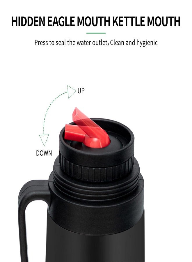CUOPRU Yerba Mate Termo and Cup Set, Include Vacuum Insulated Bottle with Tea Separator, Bombilla Straw and Cleaning Brush, Black - Image 5