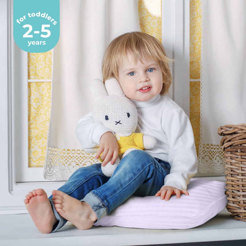 Utopia Bedding Utopia Bedding Toddler Pillow (Lavender, 2 Pack), 13x18 Pillows for Sleeping, Soft and Breathable Cotton Blend Shell, Small Kids Pillow Perfect for Toddler Bed and Travel (Intended for Age 2 and up)  - Image 3