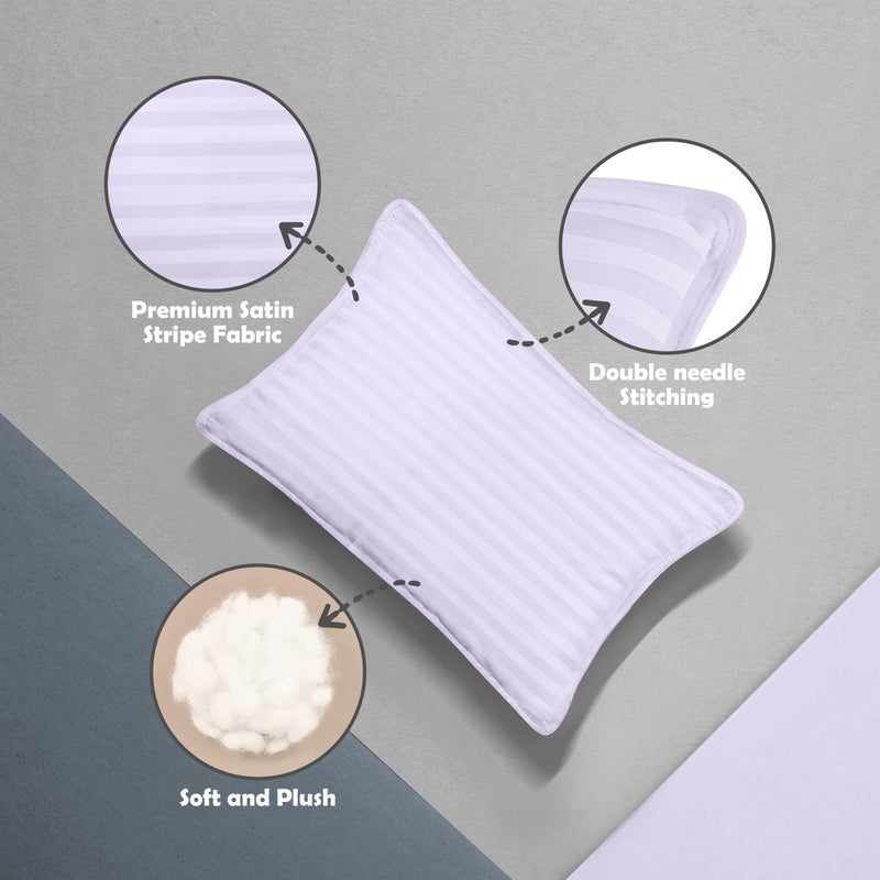 Utopia Bedding Utopia Bedding Toddler Pillow (Lavender, 2 Pack), 13x18 Pillows for Sleeping, Soft and Breathable Cotton Blend Shell, Small Kids Pillow Perfect for Toddler Bed and Travel (Intended for Age 2 and up)  - Image 4