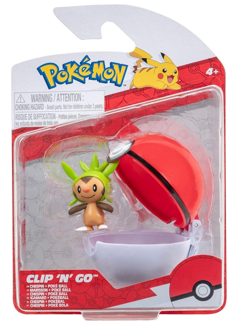 Pokemon Clip N Go - Chespin Poke Ball - Image 1