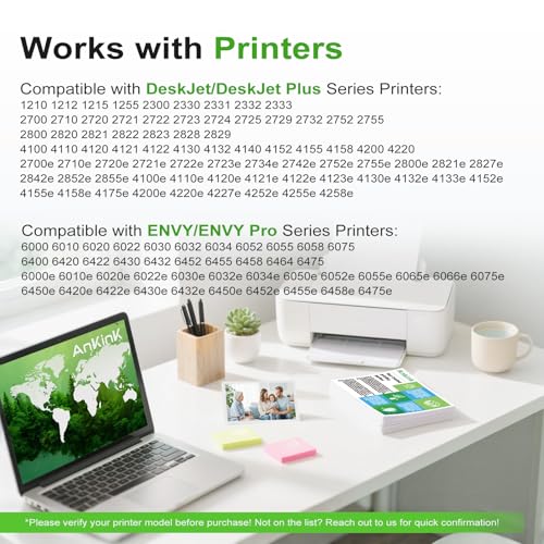 Ankink 67XL Black Ink Cartridge Replacement for HP 67 XL (2-Pack) use with DeskJet Envy 2755e 6055e 2700 2700e 6000 6000e 4155e 2734e 6455e 6400 2752e 4100 4100e 6400e 6458e Printer 67XXL - Image 3