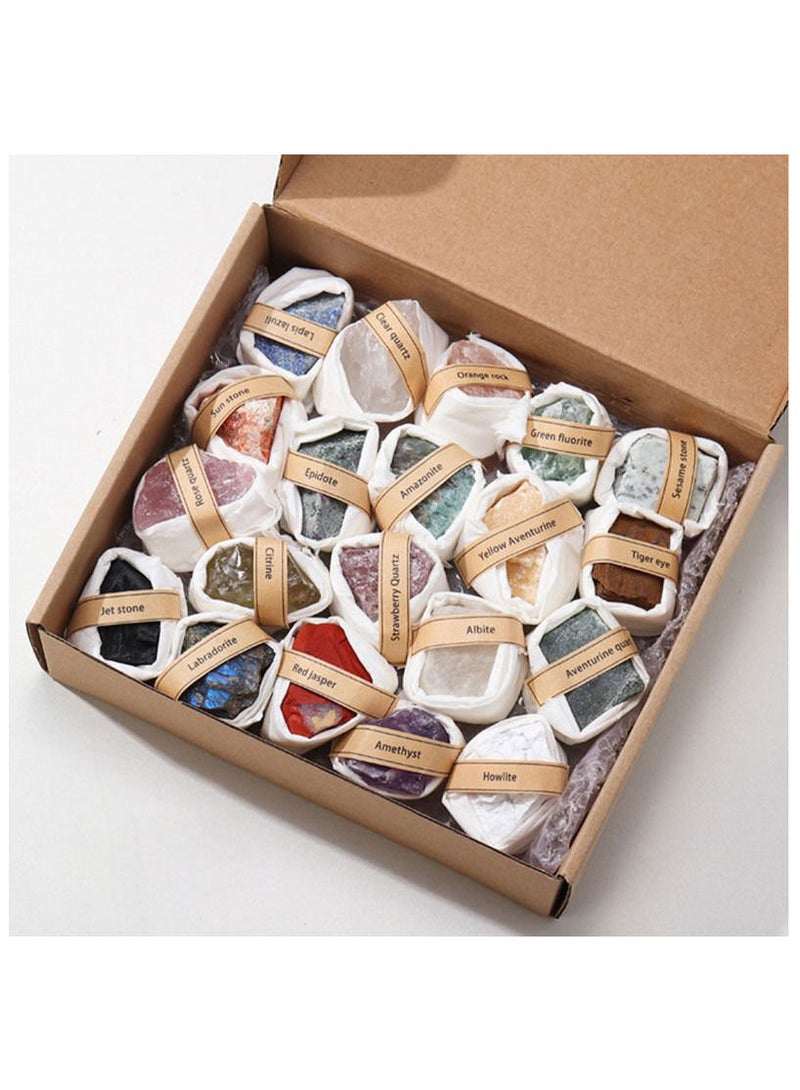 مجموعة من 20 نوع حجر طبيعي خام 4-5سم - Image 2