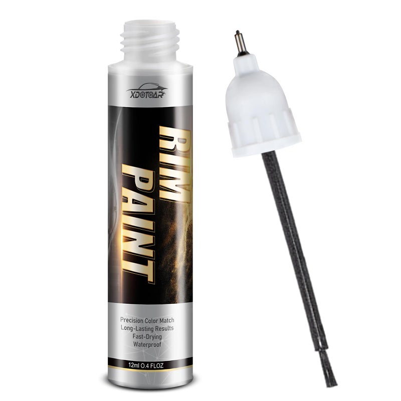 xdotoar Dark Gun Gray Rim Touch Up Paint Efficient Car Wheel Scratch Repair for Tesla Model Y 3 X S Quick and Easy Remover Curb Rash Color Accurate Long lasting Two in One Resists Water Uv Rays - Image 3