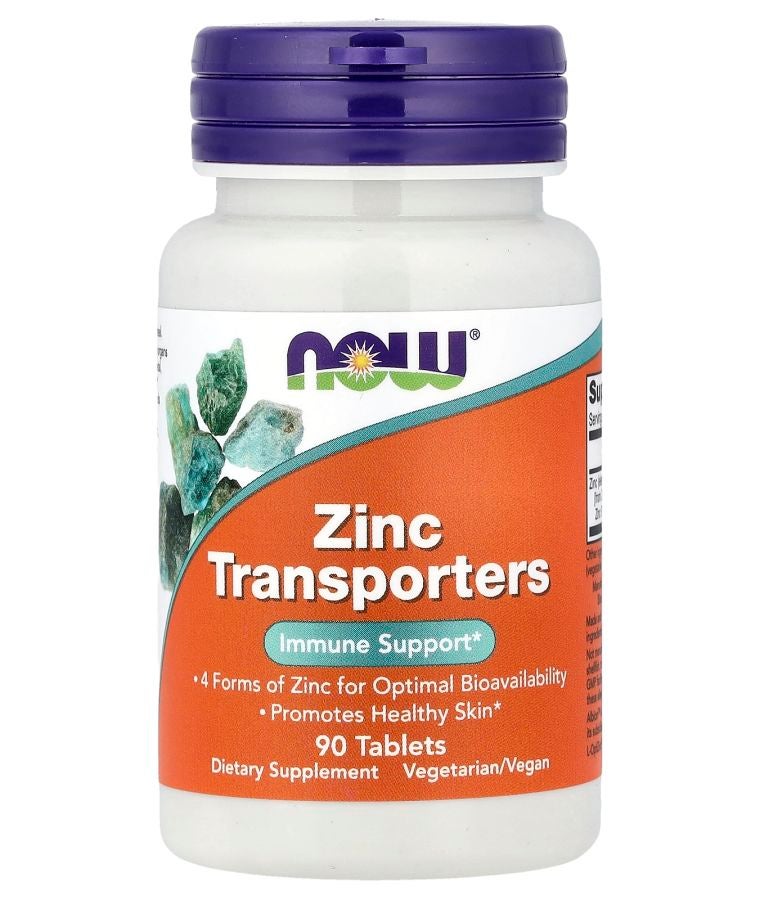 now Zinc Transporters 90 Tablets (22 mg per Tablet)