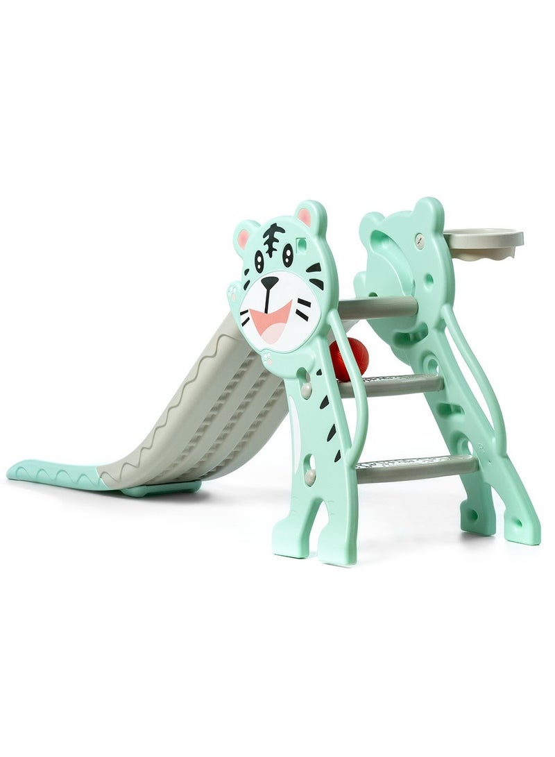 FULL JOY Foldable Tiger Slide With Basketball ,Turquoise - Image 5