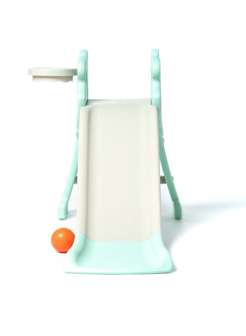 FULL JOY Foldable Tiger Slide With Basketball ,Turquoise - Image 3