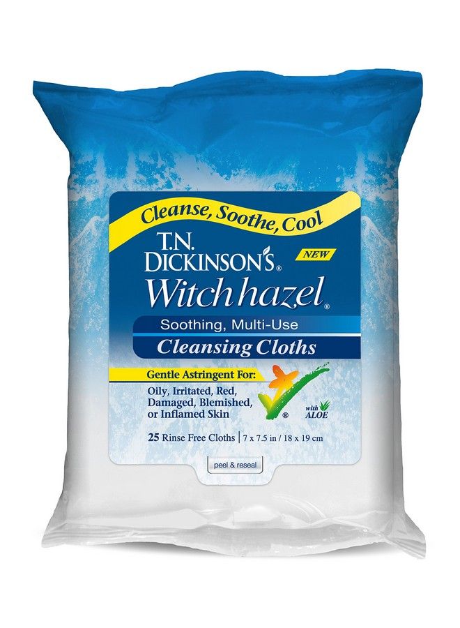 T.N. Dickinson's Witch Hazel New Soothing Multiuse Cleansing Cloth Clear 25 Count  - Image 2