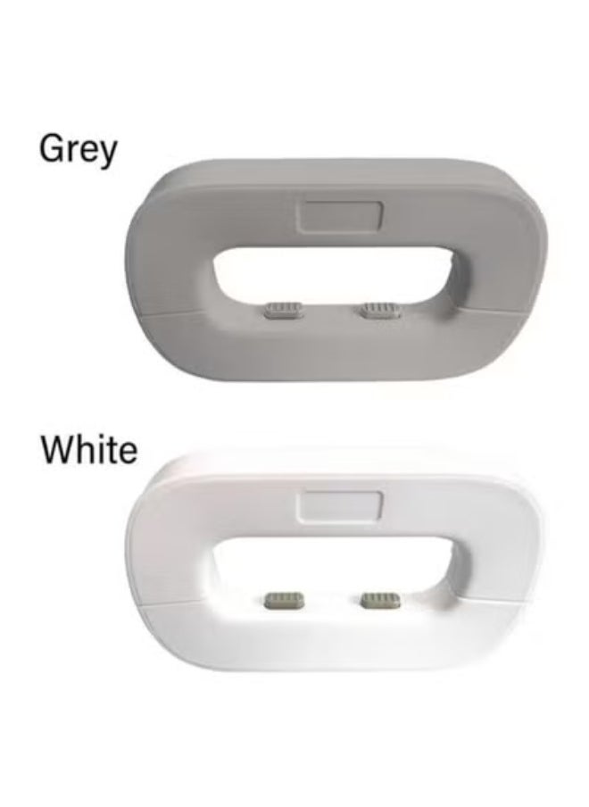 Security Lock Child Door Handle Infant Security Latches Child Cabinet Lock Child Door Lock Child Cupboard Locks Seat Belt Lock White Abs Baby (Grey)  - Image 2