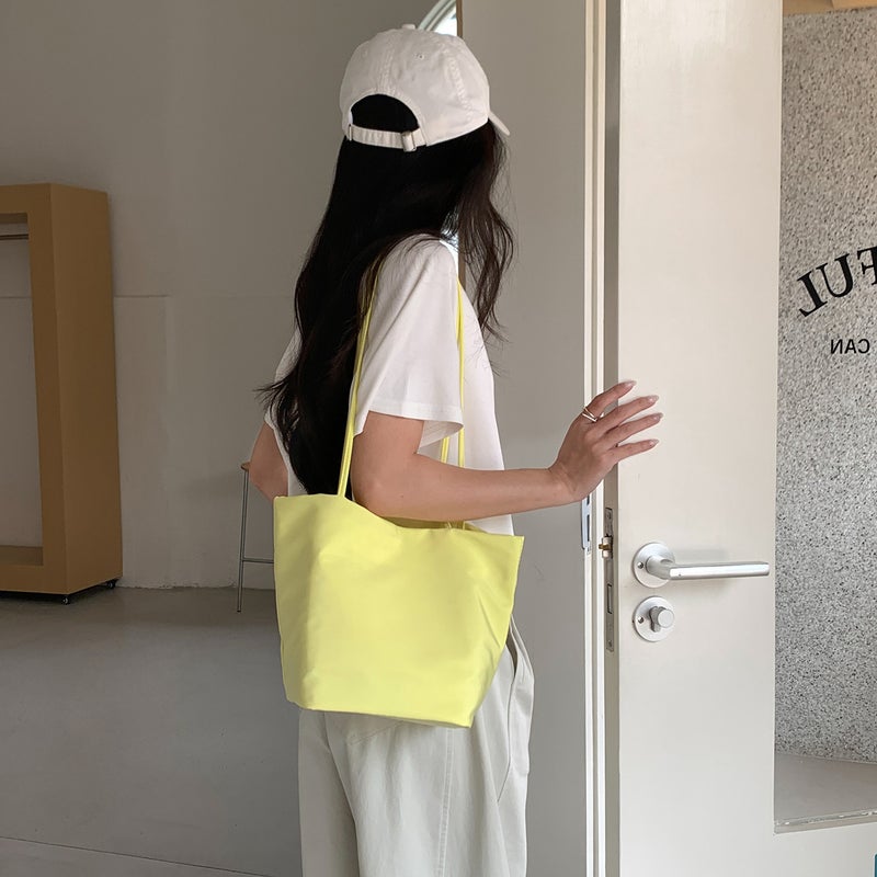 Summer Candy Color Bucket Shoulder Bag Lightweight Casual Tote - Image 3
