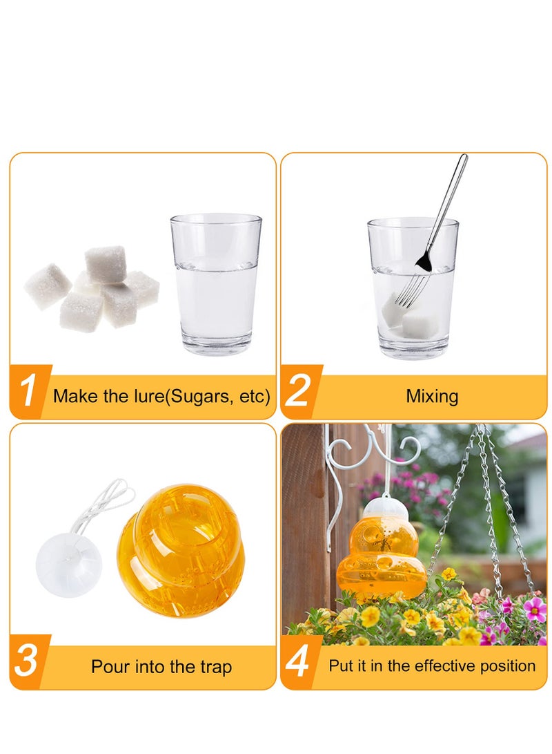 Excefore 2 Pack Wasp Traps Yellow Jacket Killer Bee Traps for Outside Wasp Carpenter Bee Catcher Fly Trap  - Image 4