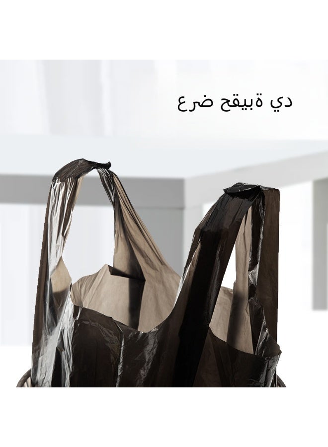 هَيْلة سترة نوع المحمولة كيس القمامة سماكة 100 فقط 50cm * 60cm أسود كيس القمامة المطبخ المنزلي - Image 2