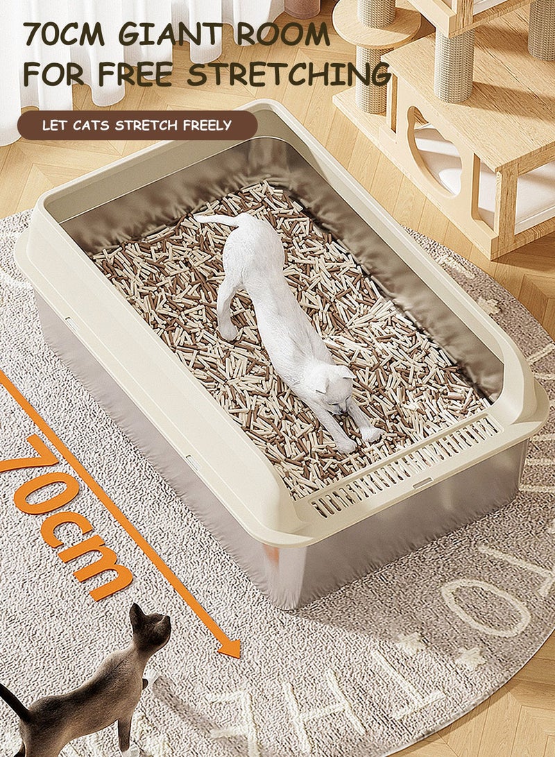 كيدل كبيرة من الفولاذ المقاوم للصدأ القط القمامة مربع ، وسهلة التنظيف ، ومناسبة كبيرة ومتعددة القط القمامة مربع القط القمامة صينية - Image 2