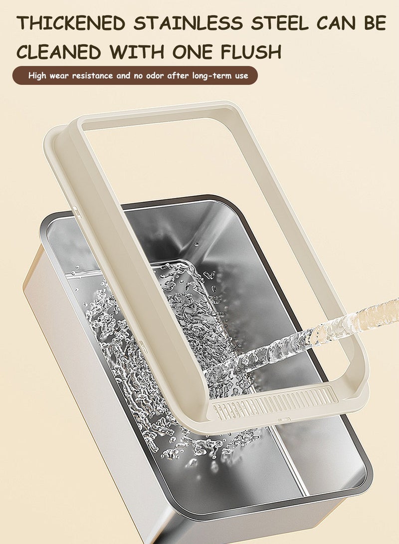 كيدل كبيرة من الفولاذ المقاوم للصدأ القط القمامة مربع ، وسهلة التنظيف ، ومناسبة كبيرة ومتعددة القط القمامة مربع القط القمامة صينية - Image 4
