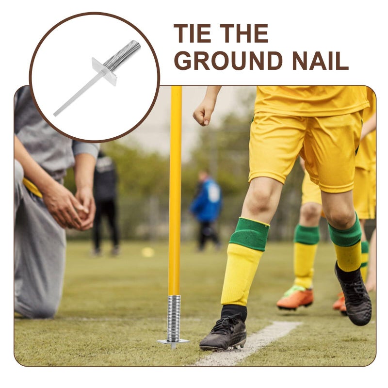 Spring Loaded Soccer Flag Base With Ground Stake For Football Training Agility Drills And Field Marking Equipment Red - Image 3