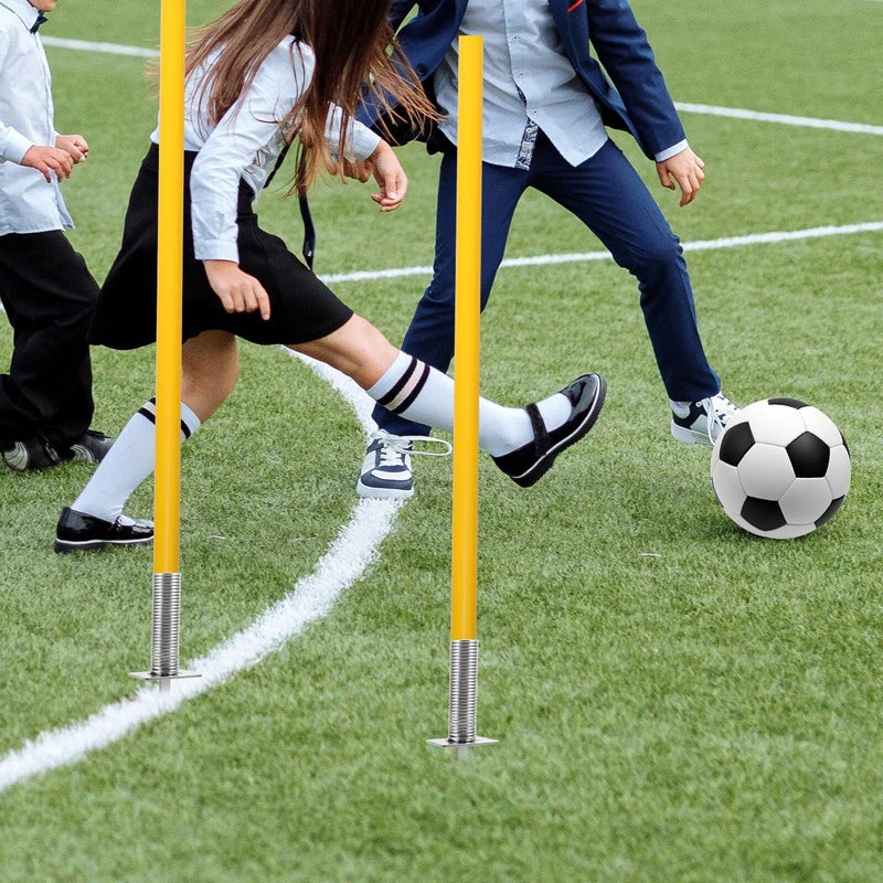Spring Loaded Soccer Flag Base With Ground Stake For Football Training Agility Drills And Field Marking Equipment Red - Image 5
