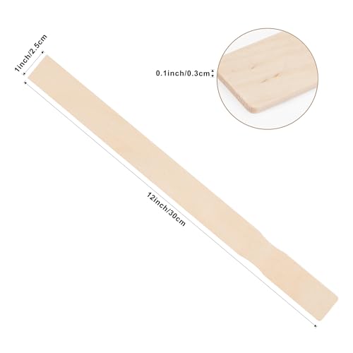 CRTWDMAN 30 Pieces Paint Stir Sticks, 12 Inch Long Wooden Paint Stirrers for Mixing Paint, Paint Sticks for Library Markers or Garden Plant Labels, Mixing Sticks for DIY Craft Sticks - Image 2