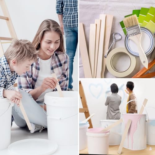 CRTWDMAN 30 Pieces Paint Stir Sticks, 12 Inch Long Wooden Paint Stirrers for Mixing Paint, Paint Sticks for Library Markers or Garden Plant Labels, Mixing Sticks for DIY Craft Sticks - Image 5