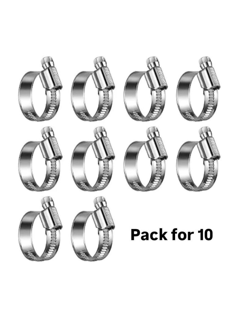 Torc TORC Hose Clip (Size 16) - Stainless Steel Adjustable Clamp, 11-16mm, Pack of 10  - Image 1