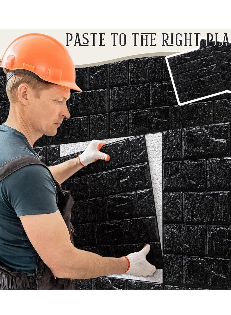 SOLARAE 10 Pcs 3D Wall Panels Peel and Stick Foam for Indoor Decor, Waterproof Kitchen Backsplash, Faux Stone Panel Self-Adhesive Wallpaper Bathroom, Bedroom - Image 2