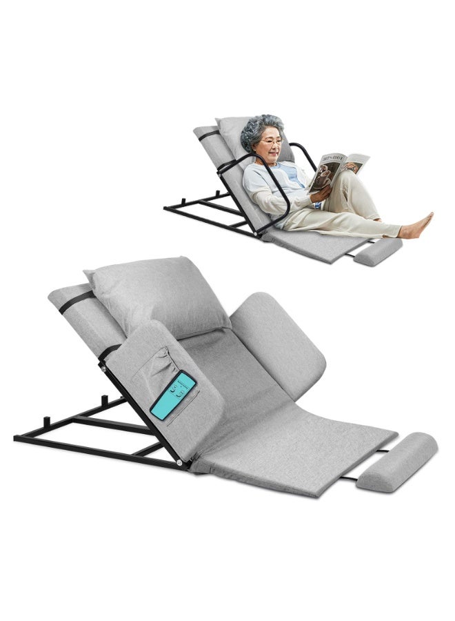 والالا مسند ظهر كهربائي للسرير مع مسند للذراعين ومسند للقدمين ومسند ظهر للسرير قابل للرفع، مسند ظهر كهربائي قابل للتعديل بزاوية 2-80 درجة مع جهاز تحكم عن بعد، يساعد كبار السن على الخروج من السرير بسهولة، للجلوس ودعم أسفل الظهر والرقبة لكبار السن والمريضات الحوامل، يدعم 200 كجم - Image 1