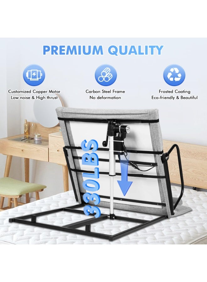 والالا مسند ظهر كهربائي للسرير مع مسند للذراعين ومسند للقدمين ومسند ظهر للسرير قابل للرفع، مسند ظهر كهربائي قابل للتعديل بزاوية 2-80 درجة مع جهاز تحكم عن بعد، يساعد كبار السن على الخروج من السرير بسهولة، للجلوس ودعم أسفل الظهر والرقبة لكبار السن والمريضات الحوامل، يدعم 200 كجم - Image 5