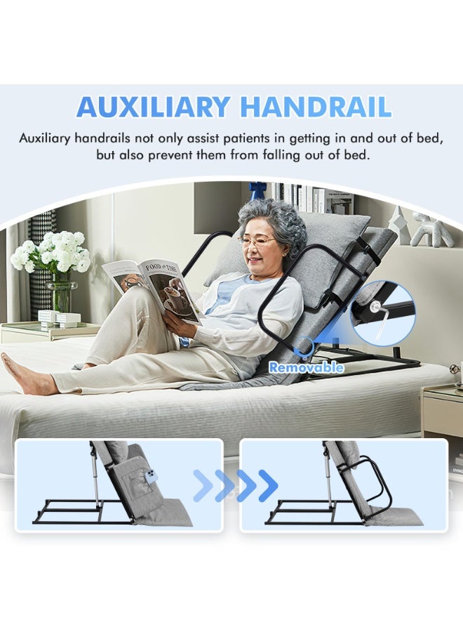 والالا مسند ظهر كهربائي للسرير مع مسند للذراعين ومسند للقدمين ومسند ظهر للسرير قابل للرفع، مسند ظهر كهربائي قابل للتعديل بزاوية 2-80 درجة مع جهاز تحكم عن بعد، يساعد كبار السن على الخروج من السرير بسهولة، للجلوس ودعم أسفل الظهر والرقبة لكبار السن والمريضات الحوامل، يدعم 200 كجم - Image 4